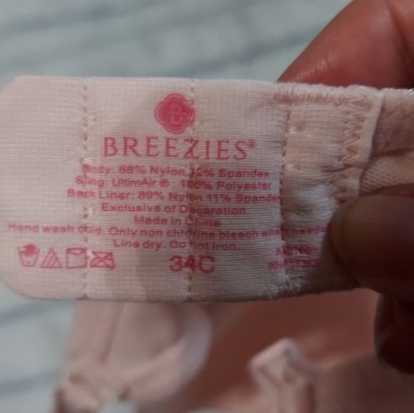 Nwot Breezies Pink Bra Size 34C - Picture 4 of 4
